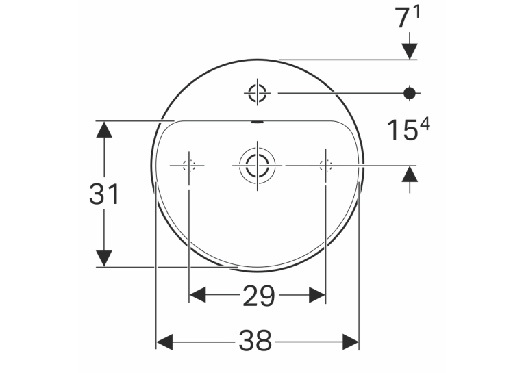 Раковина Geberit VariForm Ø45 см 500.769.01.2