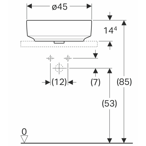 Раковина Geberit VariForm Ø45 см 500.769.01.2