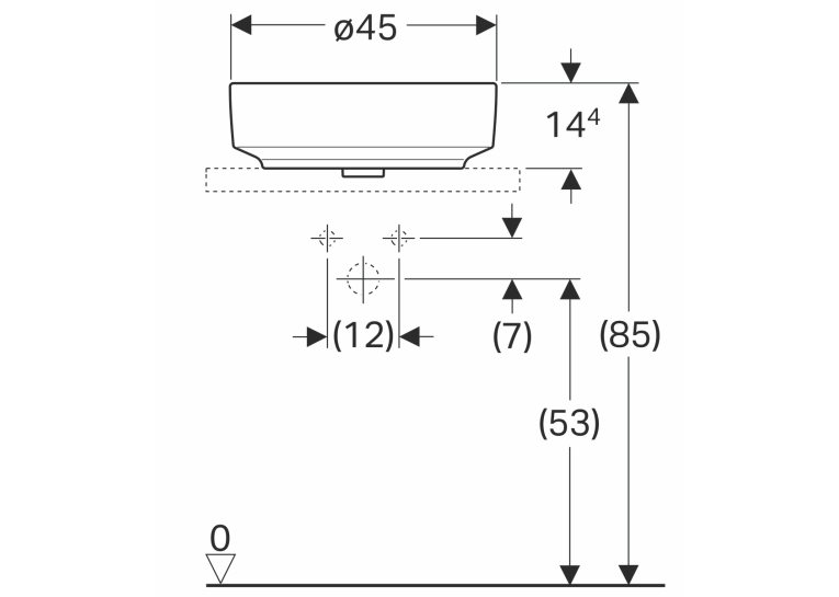 Раковина Geberit VariForm Ø45 см 500.769.01.2