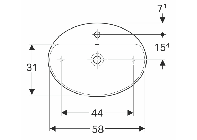  Раковина Geberit VariForm 60х45 см 500.772.01.2