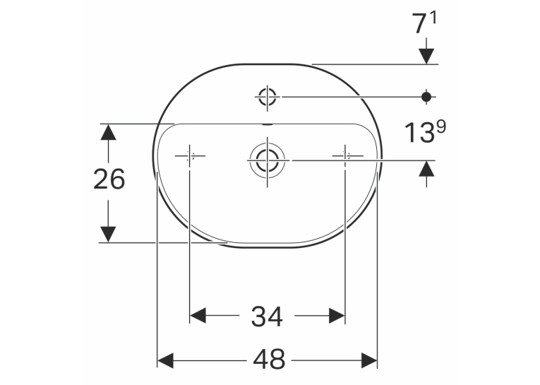 Раковина Geberit VariForm 50х40 см 500.775.01.2