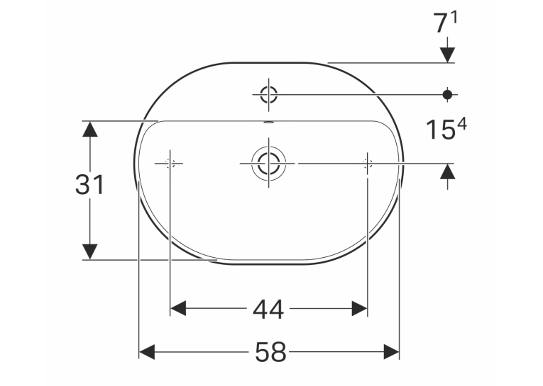 Раковина Geberit VariForm 60х45 см 500.777.01.2