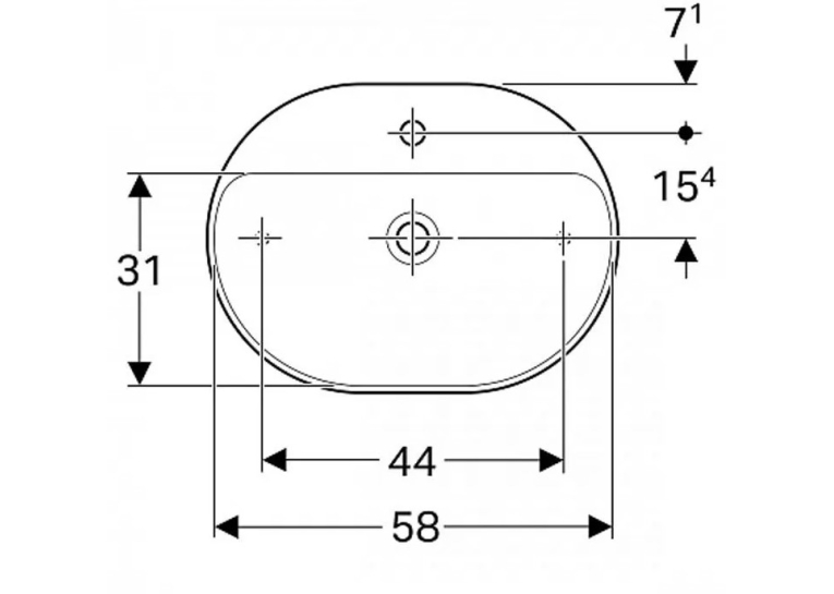  Раковина Geberit VariForm 60х45 см 500.778.01.2