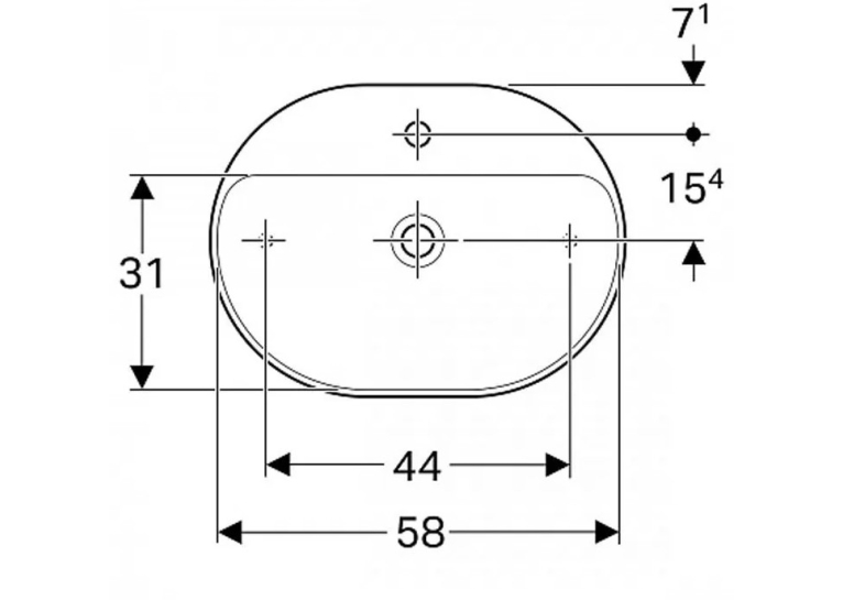  Раковина Geberit VariForm 60х45 см 500.778.01.2