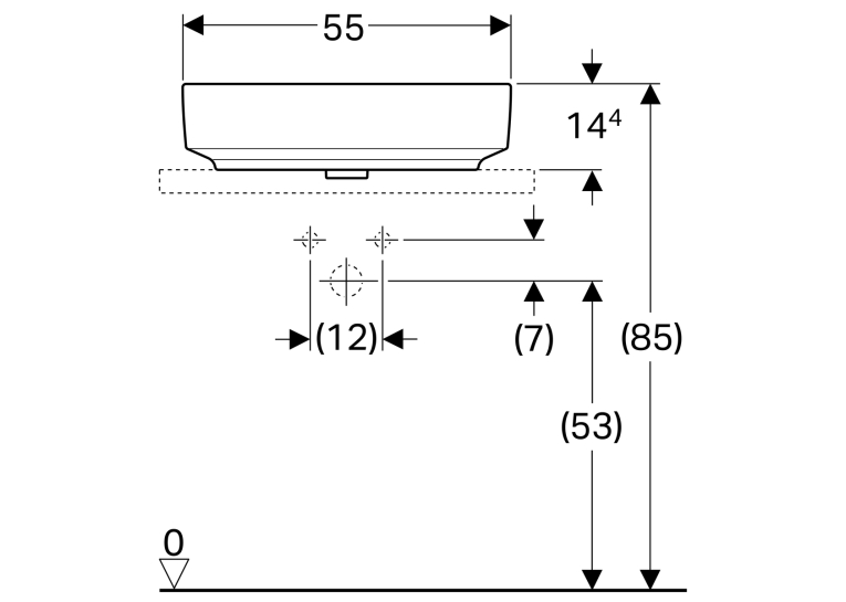  Раковина Geberit VariForm 55х40 см 500.779.01.2