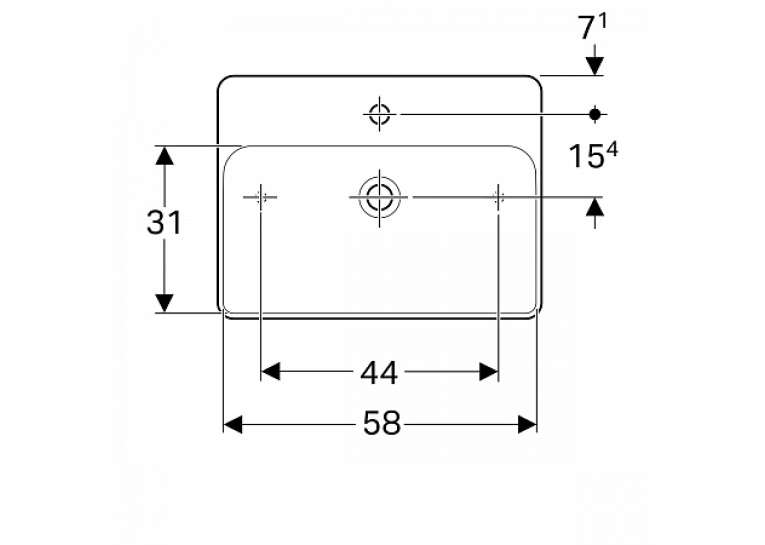  Раковина Geberit VariForm 60х45 см 500.781.01.2