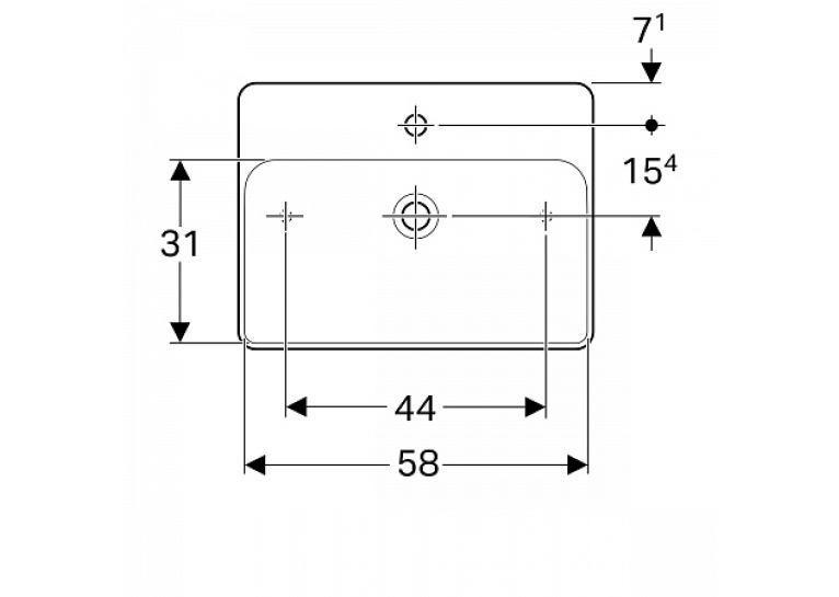  Раковина Geberit VariForm 60х45 см 500.781.01.2