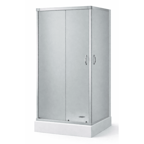 Душовий бокс Grace 90х90х195 см, квадратний, хром, переднє скло мат, SLD-2102