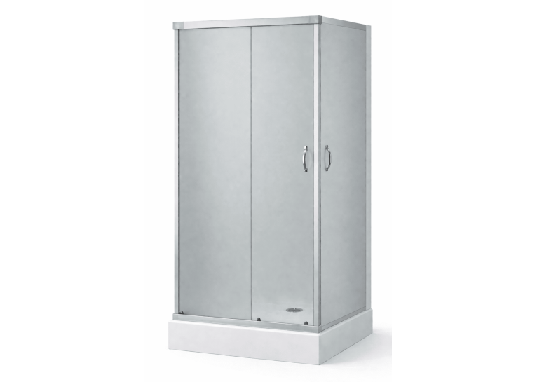 Душовий бокс Grace 90х90х195 см, квадратний, хром, переднє скло мат, SLD-2102