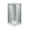 Душовий бокс Grace 90х90х195 см, квадратний, хром, переднє скло мат, SLD-2102