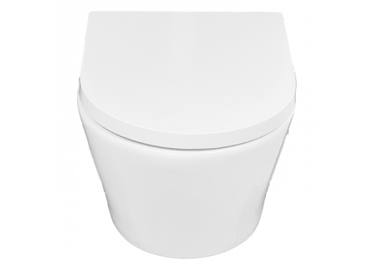 Подвесной унитаз Grace REM Vortex с сидением дюропласт soft-close, WH8001B