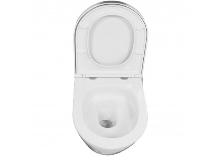 Подвесной унитаз Grace REM Vortex с сидением дюропласт soft-close, WH8001B