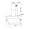 Вытяжка кухонная GRANADO Vivares 603-750 black glass GCH326311