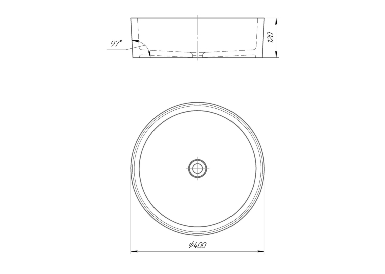 Раковина GRANADO Grado White gel gbs0605g