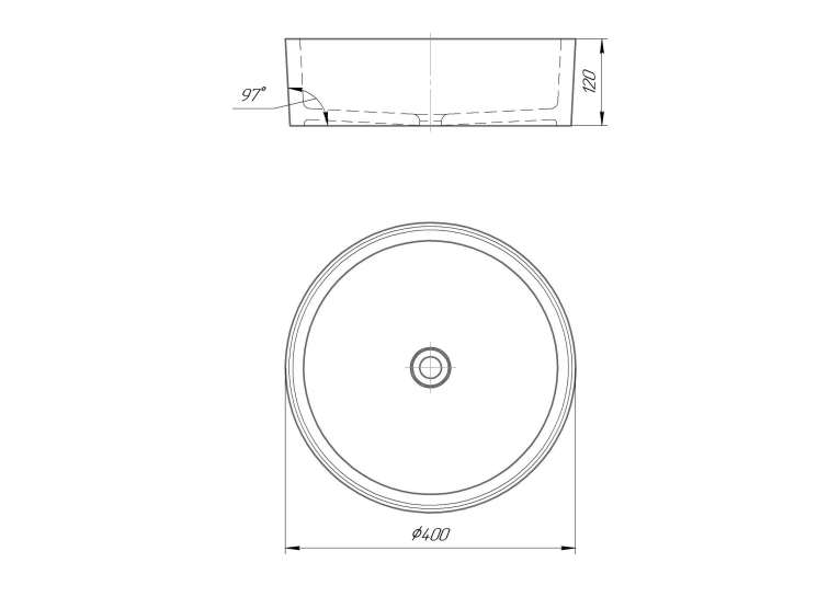 Раковина GRANADO Grado White gel gbs0605g