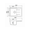 Кухонная мойка GRANADO Blanos ivory (680*500mm.) 2504