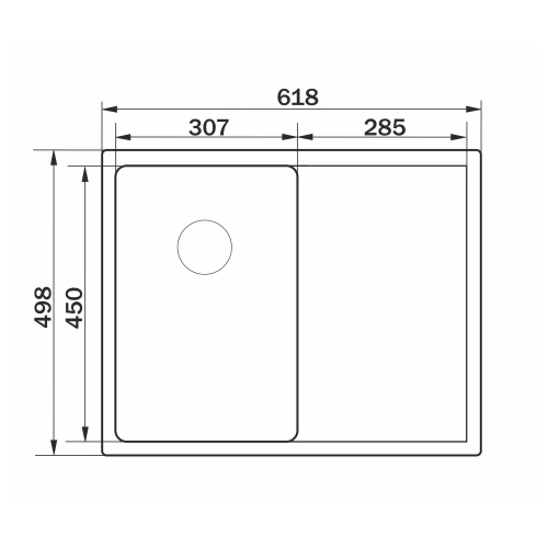 Кухонная мойка GRANADO Vera S304 (620*500*200mm) GS04304