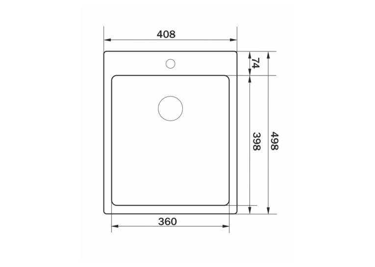 Кухонна мийка GRANADO Pravia S304 (410*500*220mm) GS01304