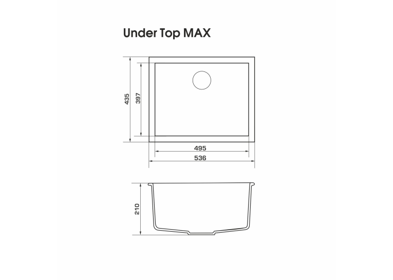 Кухонна мийка GRANADO UNDER TOP MAX ivory (535*435mm.) 3004