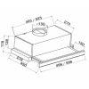 Витяжка кухонна GRANADO Telde 603-700 WHITE GLASS GCH16355