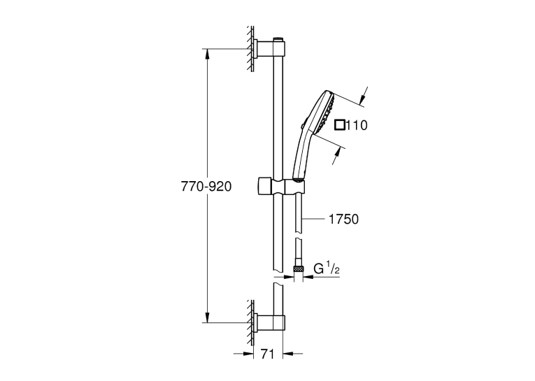 Душевой гарнитур Grohe QuickFix Vitalio Comfort 110 26932001