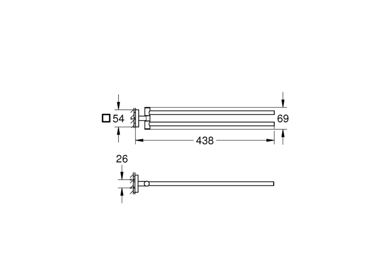 Тримач для рушників Grohe QuickFix Start Cube 40976000