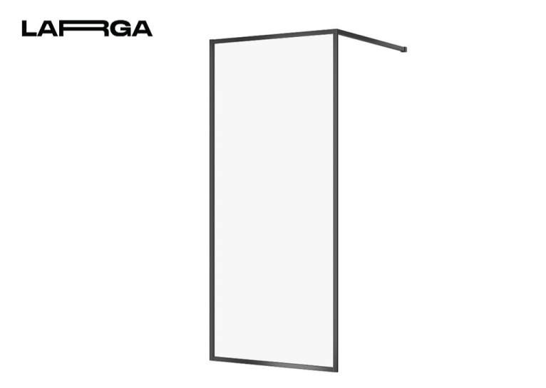 Душевая кабина Cersanit Walk-in Larga 90х200, профиль черный S932-138