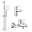 Комплект змішувачів для ванної кімнати 3 в 1 Grohe BauEdge 123365S1
