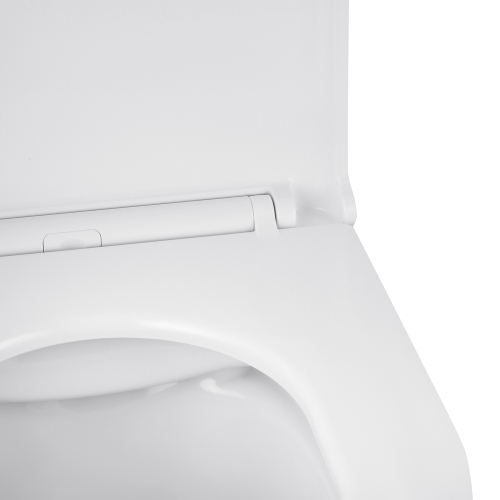 Унітаз підвісний Kroner Harz WHI493736 RIMLESS безобідковий з сидінням Slim Duroplast / Soft-close / Quick relase KH493736WHIR