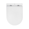 Унітаз підвісний Kroner Harz WHI493736 RIMLESS безобідковий з сидінням Slim Duroplast / Soft-close / Quick relase KH493736WHIR
