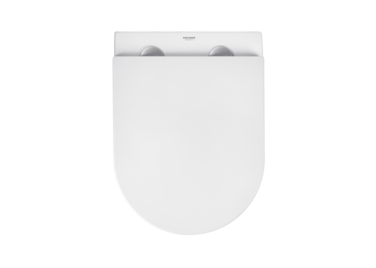 Унітаз підвісний Kroner Harz WHI493736 RIMLESS безобідковий з сидінням Slim Duroplast / Soft-close / Quick relase KH493736WHIR