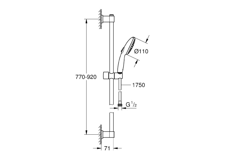 Душевой гарнитур Grohe QuickFix Vitalio Start 110 26955001