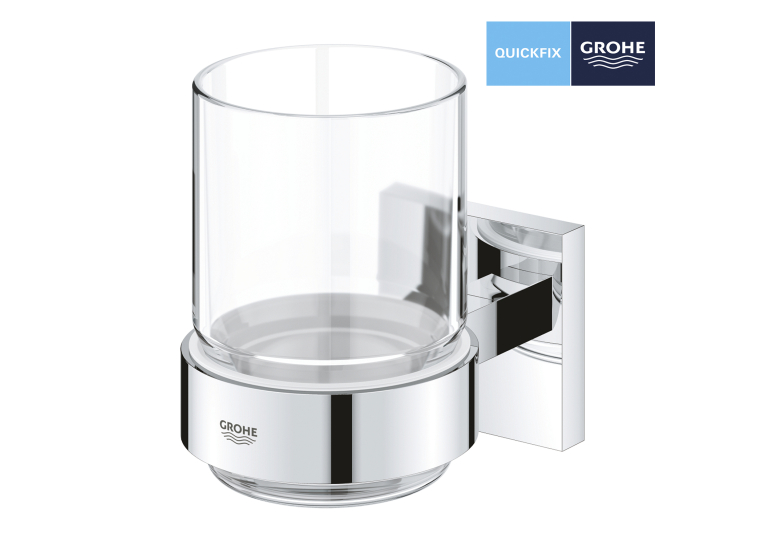 Склянка з тримачем Grohe QuickFix Start Cube 41097000
