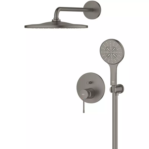 Душева система прихованого монтажу Grohe Essence 25287AL0 на 2 виходи, Графіт матовий
