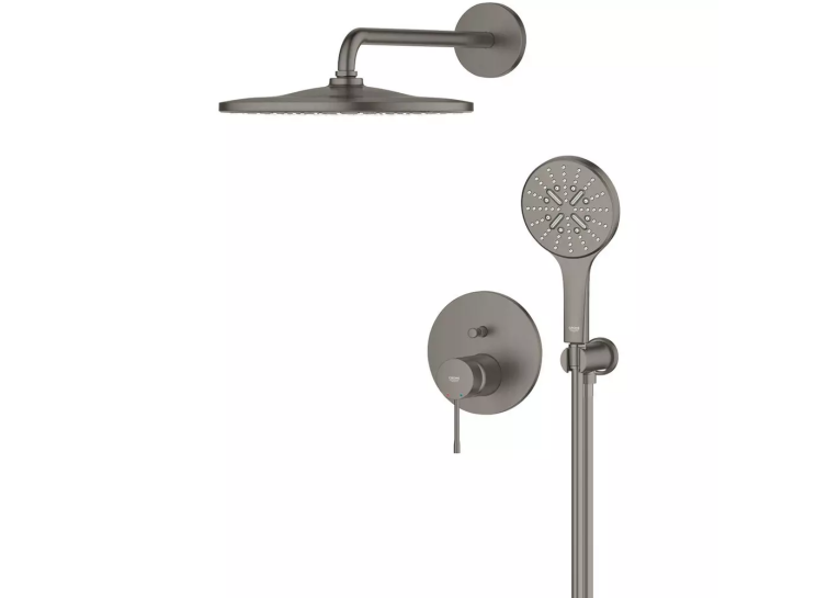 Душева система прихованого монтажу Grohe Essence 25287AL0 на 2 виходи, Графіт матовий