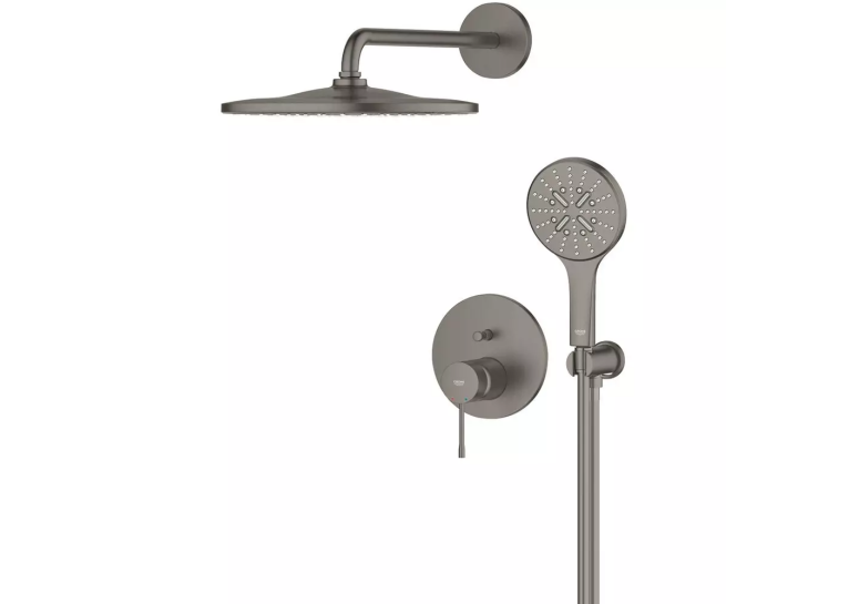 Душева система прихованого монтажу Grohe Essence 25287AL0 на 2 виходи, Графіт матовий
