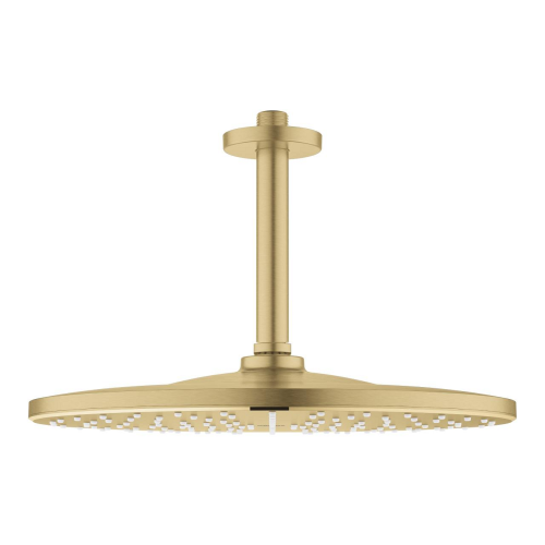 Верхний душ GROHE Rainshower Cosmopolitan 310  с душевым кронштейном 26560GN0 Золото матовое