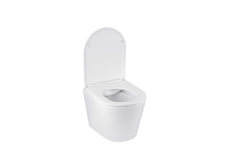 Унітаз підвісний Kroner Armada WHI513636 RIMLESS безобідковий з сидінням Slim Duroplast / Soft-close / Quick relase KA513636WHIR