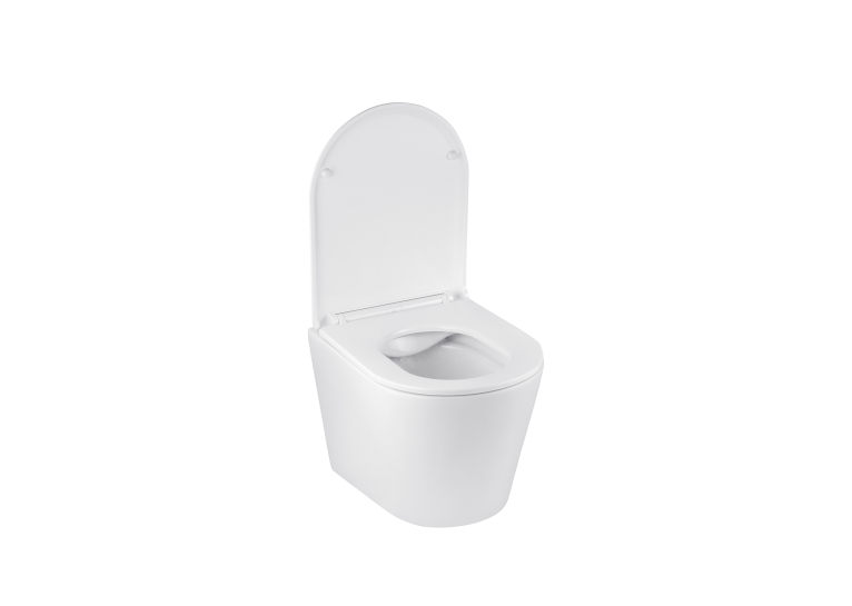 Унітаз підвісний Kroner Armada WHI513636 RIMLESS безобідковий з сидінням Slim Duroplast / Soft-close / Quick relase KA513636WHIR