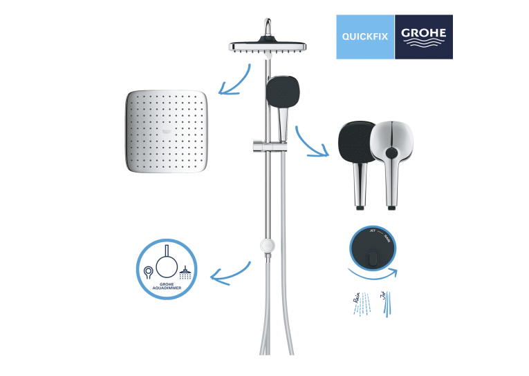 Душова система Grohe QuickFix Vitalio Comfort 250 Cube 26698001