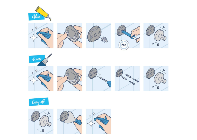 Набір аксесуарів для ванної кімнати Grohe QuickFix Start Cube 3 в 1 41115000
