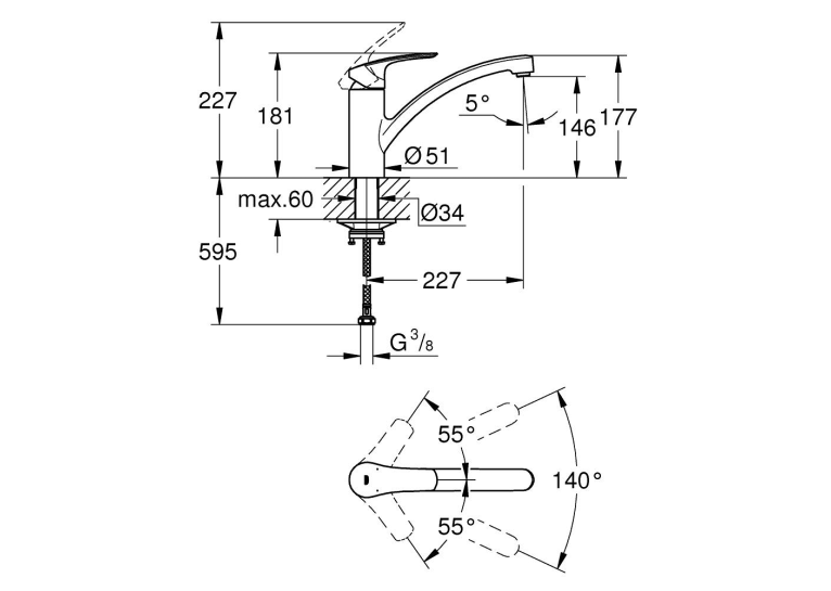 Смеситель для кухни Grohe Via 30465000