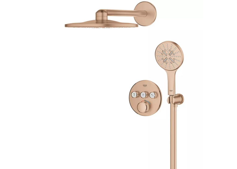 Душова система прихованого монтажу Grohe Grohtherm SmartControl Brushed Warm Sunset 34863DL0 Бронза матова