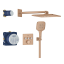 Душова система прихованого монтажу Grohe SmartActive 310 Cube, Grohtherm SmartControl 34864DL0 Бронза матова