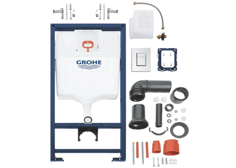 Комплект: Інсталяційна система Grohe Rapid SL 38772001 + підвісний унітаз CERSANIT СЕТ 469 Cersania з кришкою, 38732000 + S701-554