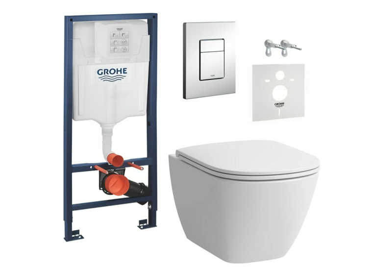 Комплект: Інсталяційна система Grohe Rapid SL 38772001 + підвісний унітаз Laufen Lua з кришкою, 38772001+H8660800000001