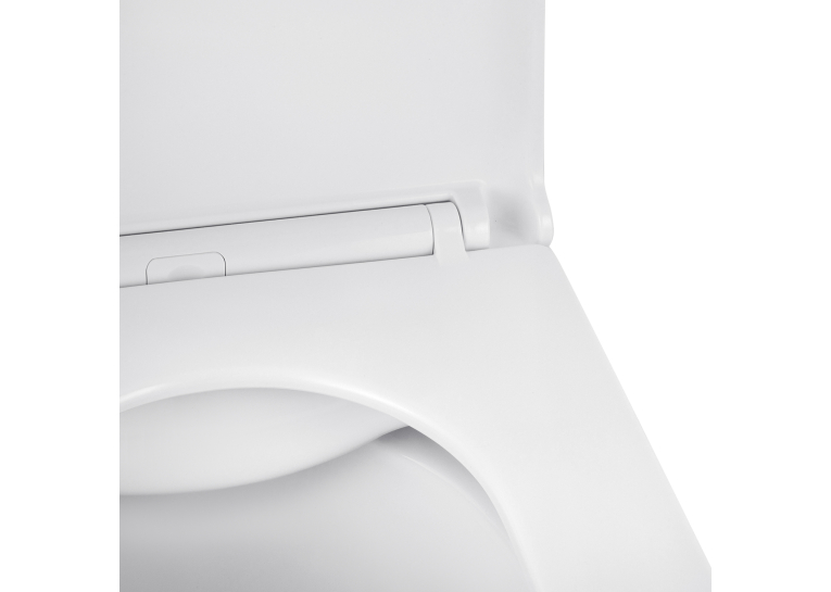 Унітаз підвісний Kroner Eifel WHI493436 RIMLESS безобідковий з сидінням Slim Duroplast / Soft-close / Quick relase KE493436WHIR