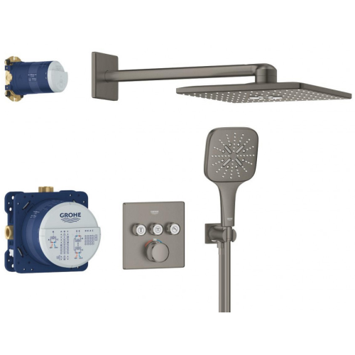 Комплект прихованого монтажу для ванни та душу Grohe Grohtherm SmartControl, 34864AL0 Графіт матовий