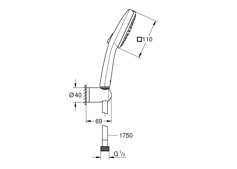 Душовий набір Grohe QuickFix Vitalio Comfort 110 26399001