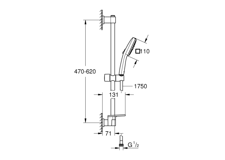 Душовий гарнітур Grohe QuickFix Vitalio Comfort 110 26929001
